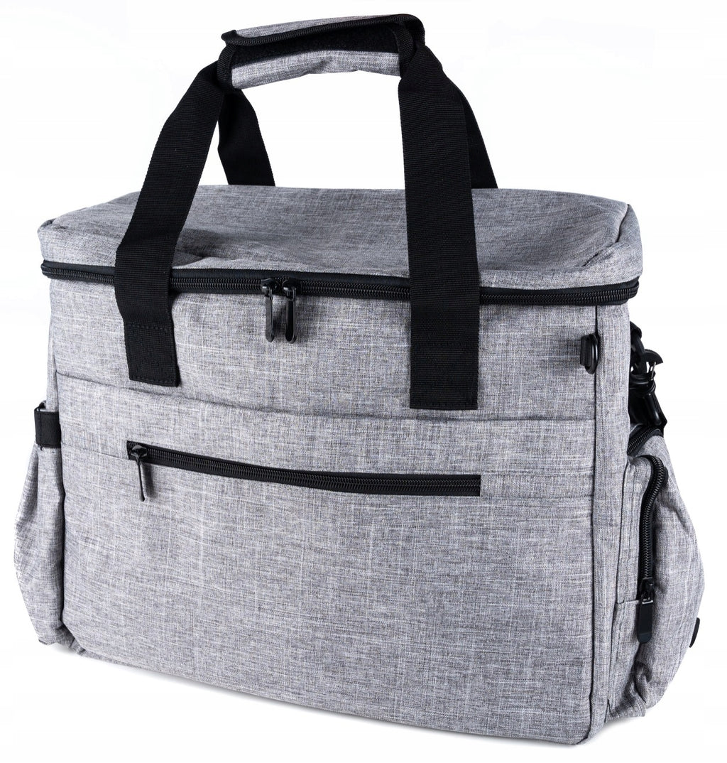 Geanta de drumetie pentru animale de companie, cu spatii de depozitare si accesorii