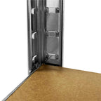 Raft de colt cu cadru metalic modular pentru depozitare, 5 polite, 180x90x40cm, sarcina 875kg