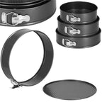 Set 3 forme de copt, 27, 25 si 23 cm, cu fund detasabil, gri