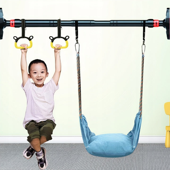 Bara tractiuni telescopica pentru usa, din otel cu capete cauciuc, lungime 71-105 cm