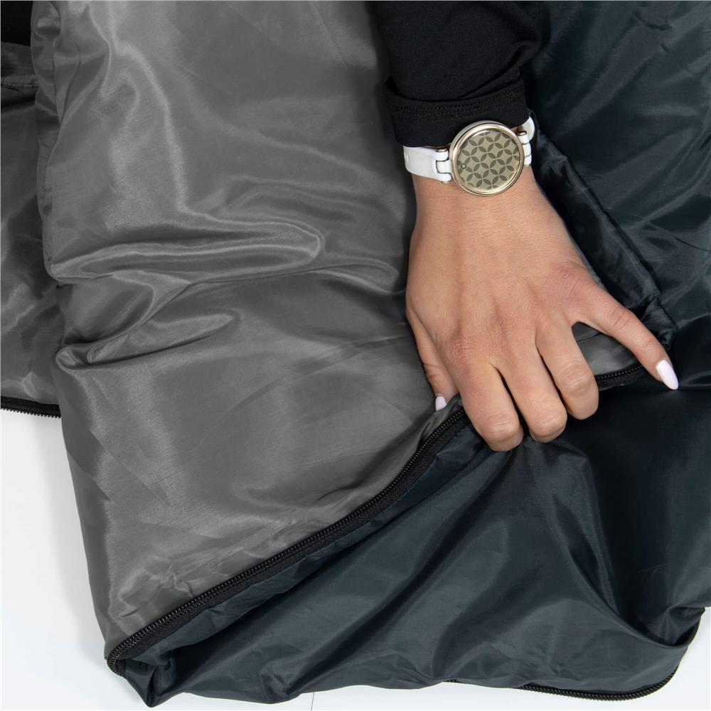 Sac de dormit tip mumie, cu geanta de transport, 210x73cm, 8-20grade, culoare gri