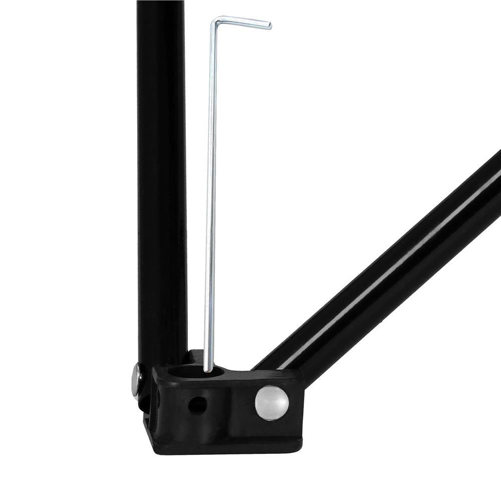 Masa plianta camping sau pescuit, cu 2 suporturi pahar, 46x46x45 cm, negru