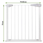 Poarta de siguranta Safety Gate pentru scari, ajustabila 76-85 cm, din otel, alba