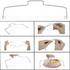 Set patiserie cu platou rotativ si 4 tavi de copt, 345 piese cu sabloane pentru ornarea prajiturilor