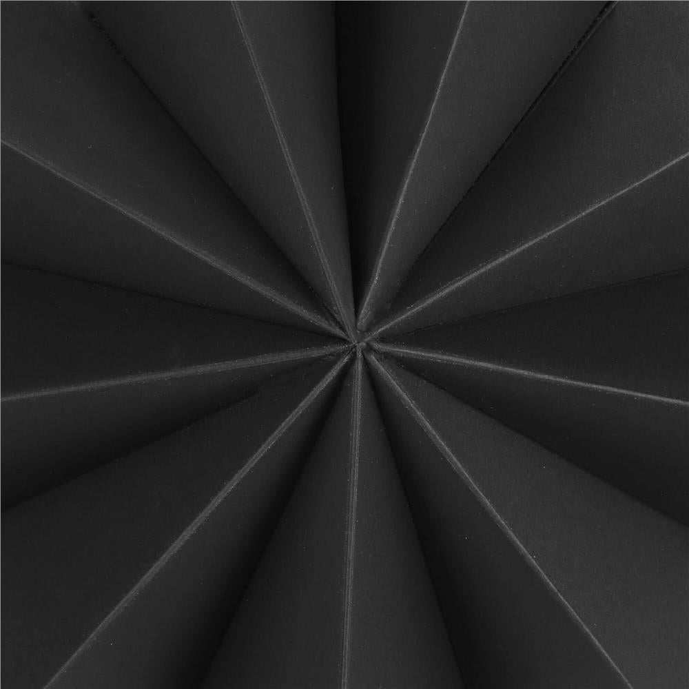 Stea decorativa 3D din hartie, cu 9 colturi, 60cm, neagra