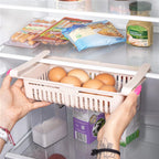 Organizator frigider, model cos extensibil, 16x28.5cm, crem