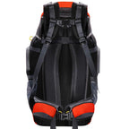 Rucsac tactic militar pentru drumetie, cu husa de ploaie, 70 litri, 25 kg, 68x35x20 cm, gri portocaliu