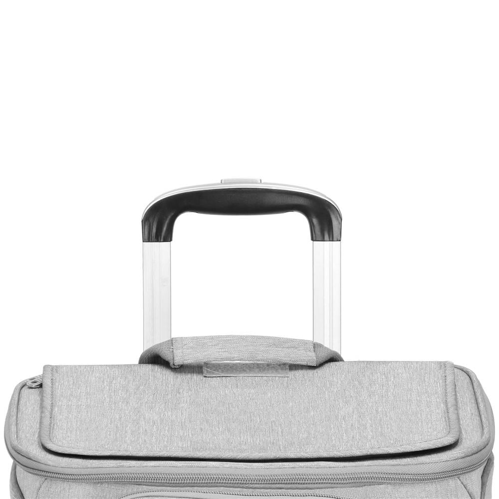 Carucior tip troller pentru transport animale, dublu cu 2 compartimente separate, maxim 22 kg, 55x34x26 cm, gri