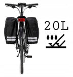 Geanta bicicleta spate 34x12x32 cm, 20L, poliester impermeabil, prindere pe portbagaj, negru