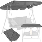 Husa din panza pentru leagan de gradina mare, viziera acoperis, 220x115 cm, gri