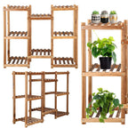 Stand de flori din lemn cu 8 etajere suport GA198, 85x70cm