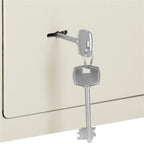 Seif standard cu cheie, 170x230x170 mm, Otel, Bej