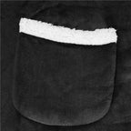 Patura tip hanorac, cu maneci, gluga si buzunare, material plus, marime universala, grafit