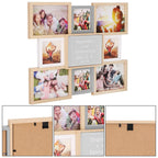 Rama foto de perete, colaj de 8 fotografii, 41x51cm, alb si gri