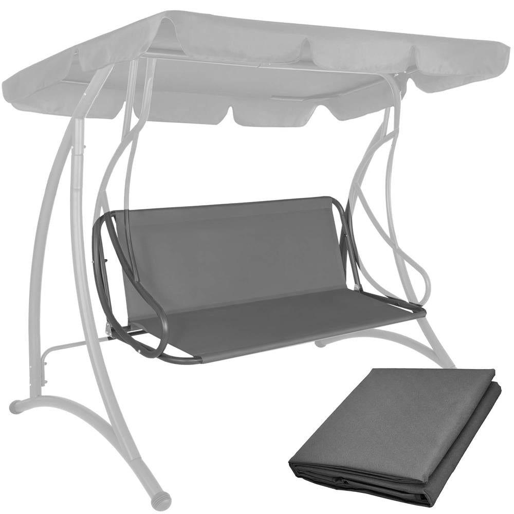 Husa din panza pentru leagan gradina de 4 persoane, sezut si spatar, 155x100cm, gri