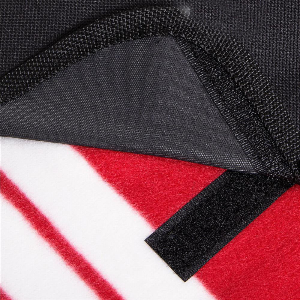 Patura pentru picnic sau plaja, cu folie izolatoare si maner, 200x200cm, albastru rosu