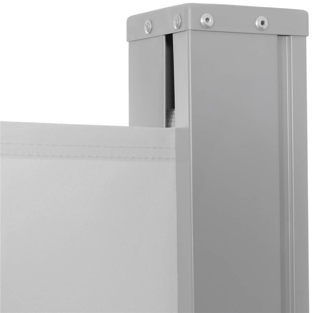Paravan lateral pentru intimitate, extensibil, sistem fixare inclus, 160x300cm, gri deschis