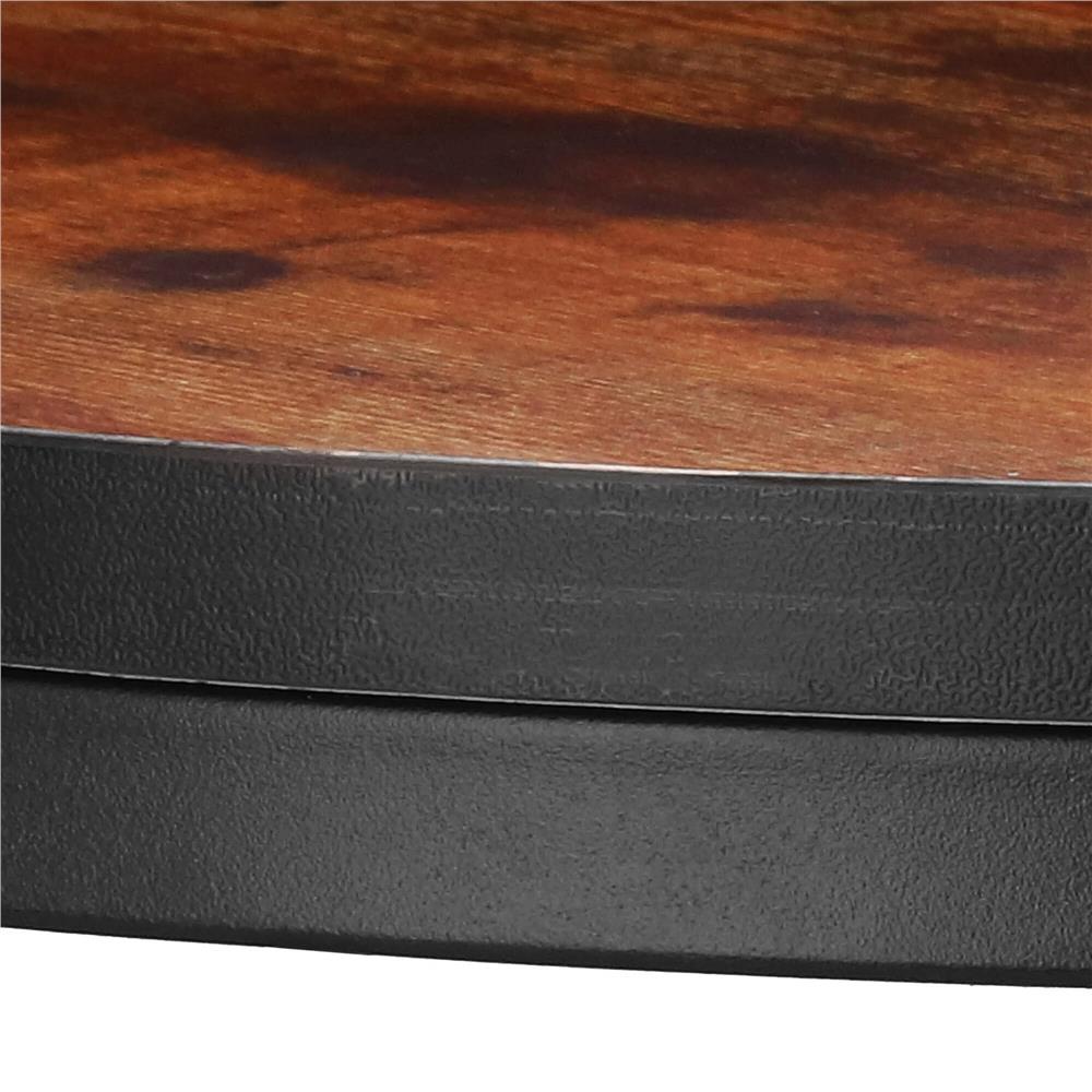 Set 2 mese pentru cafea suprapozabile, cadru otel, 70x70x47 cm si 50x50x40 cm, maro