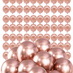 Set 100 baloane pentru petrecere, 40cm, roz metalic