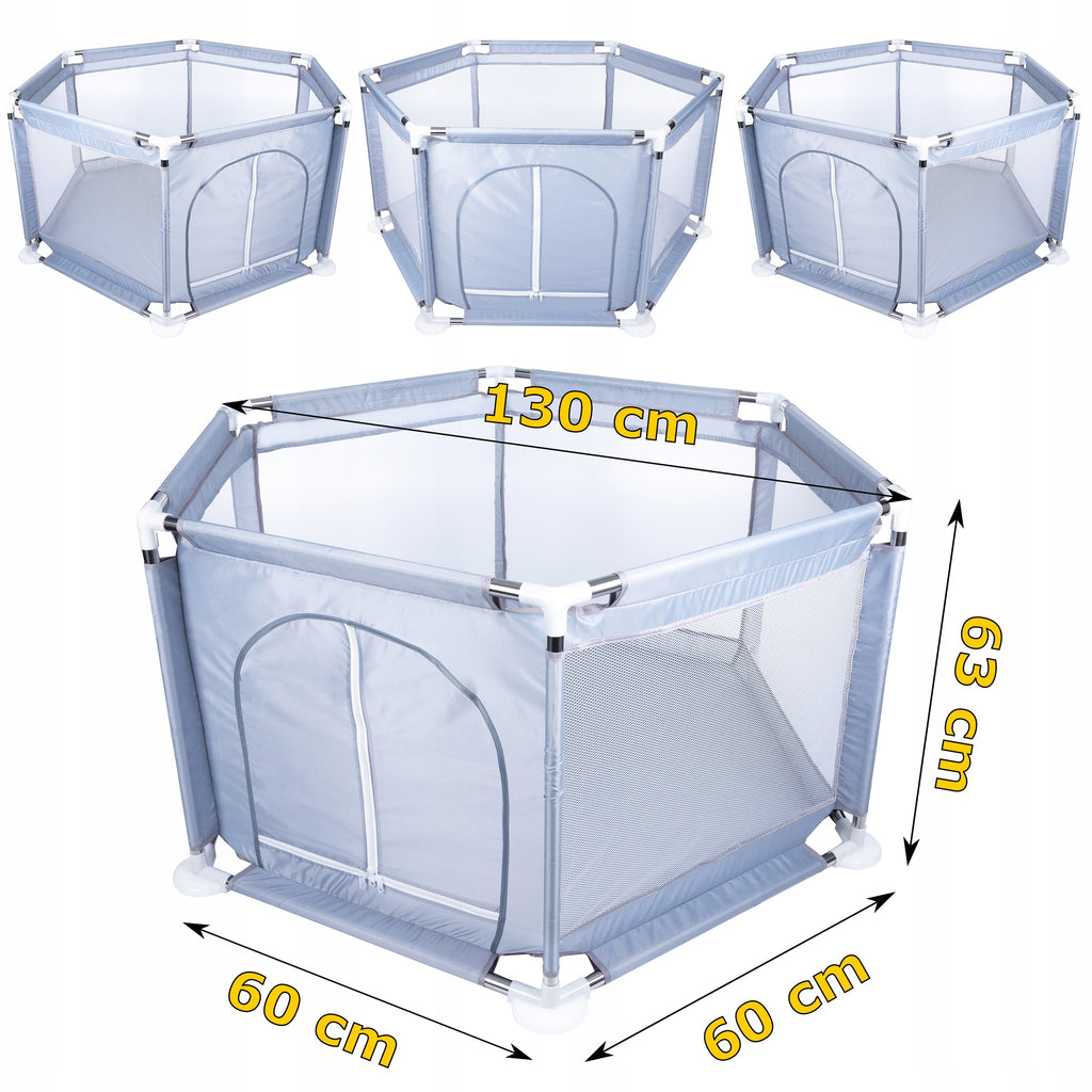 Tarc loc de joaca pentru copii sau bebe, material textil, rosu, 130x60cm