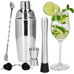 Set Cocktail Shaker Kit pentru barmani 750ml, KI14, 6 piese