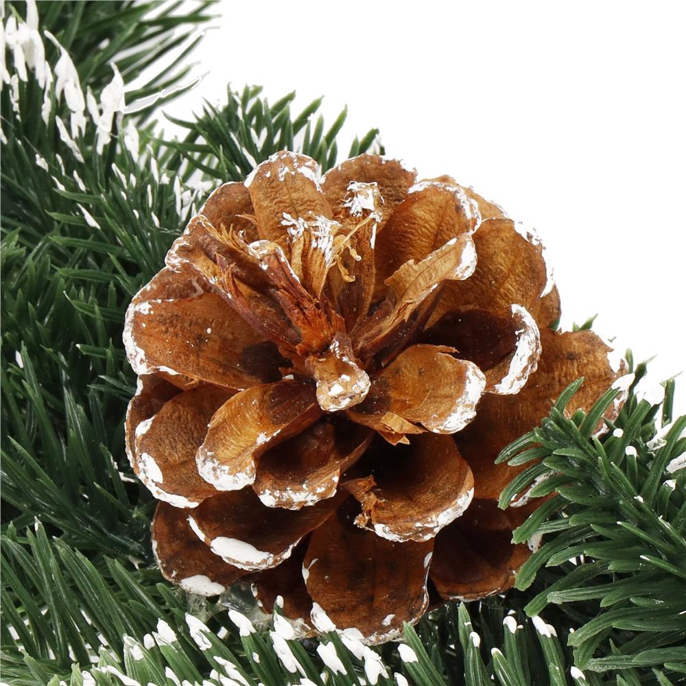 Ghirlanda artificiala decorativa de Craciun, aspect inzapezit, 150 cm, ace 3D, verde