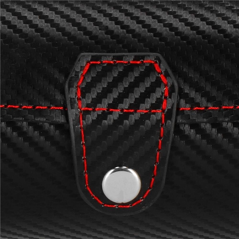 (DL) Cutie depozitare si organizare ceasuri si alte accesorii, MDF, piele ecologica, 20x9cm, negru