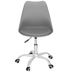 Scaun de birou ergonomic, piele ecologica, 150kg, baza otel, gri