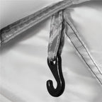 Cort camping, impemeabil, 2 camere + hol, 4 locuri, 460x200x245cm, verde