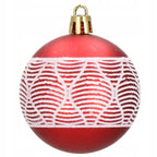 Set globuri si decoratiuni de Craciun, 105 piese, diverse dimensiuni, alb rosu