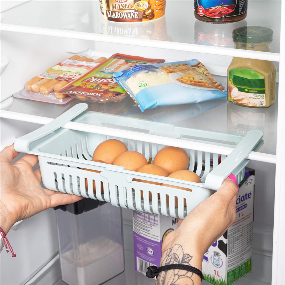 Organizator frigider, model cos extensibil, 16x28.5cm, menta