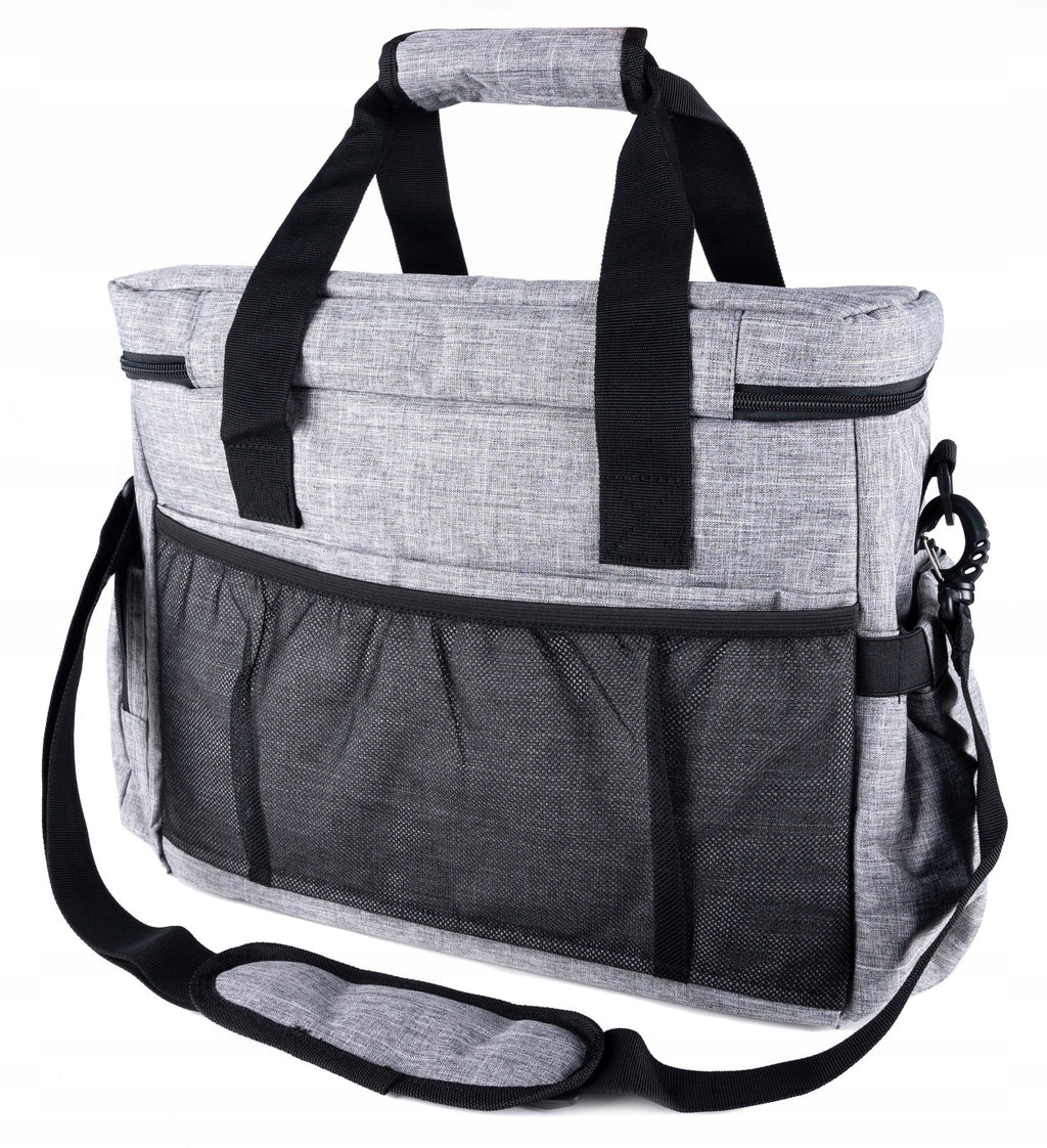 Geanta de drumetie pentru animale de companie, cu spatii de depozitare si accesorii