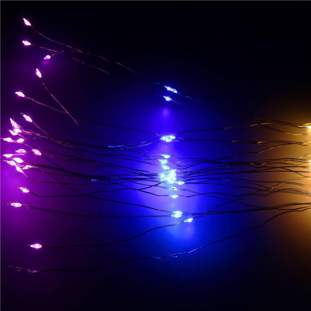 (DL) Instalatie lumina decorativa STAR cu 100 LED-uri, diametru 40cm, telecomanda, iluminare multicolora