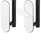 Suport hartie igienica din otel, prindere fara gaurire, 33.5cm, negru