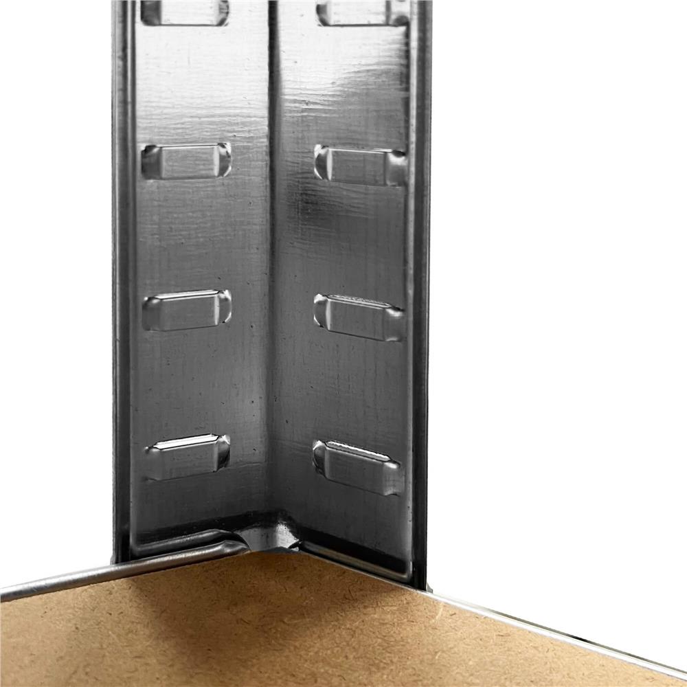 Raft de colt cu cadru metalic modular pentru depozitare, 5 polite, 180x90x40cm, sarcina 875kg