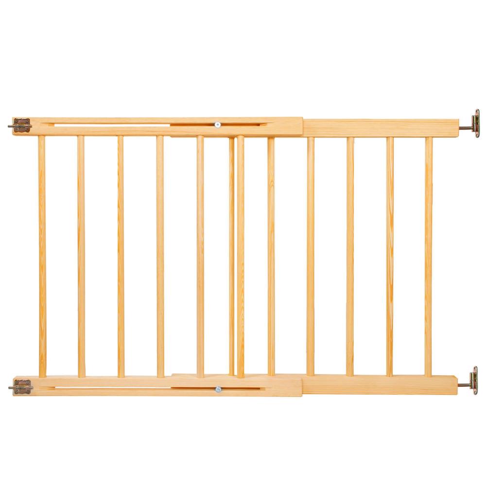 Poarta de siguranta Safety Gate pentru scari, ajustabila 72-122 cm, din lemn, maro
