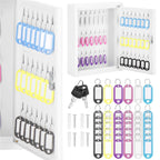 Cutie metalica din otel pentru 42 chei, echipata, 35x27x8cm, alba