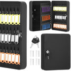 Cutie metalica din otel pentru 100 chei, echipata, 30x24x7cm, neagra