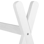 Pat din lemn pentru copii, model TeePee, somiera inclusa, 61x146x130 cm, alb