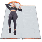 Sac de dormit tip mumie, cu geanta de transport, 175x73cm, 8-20grade, portocaliu