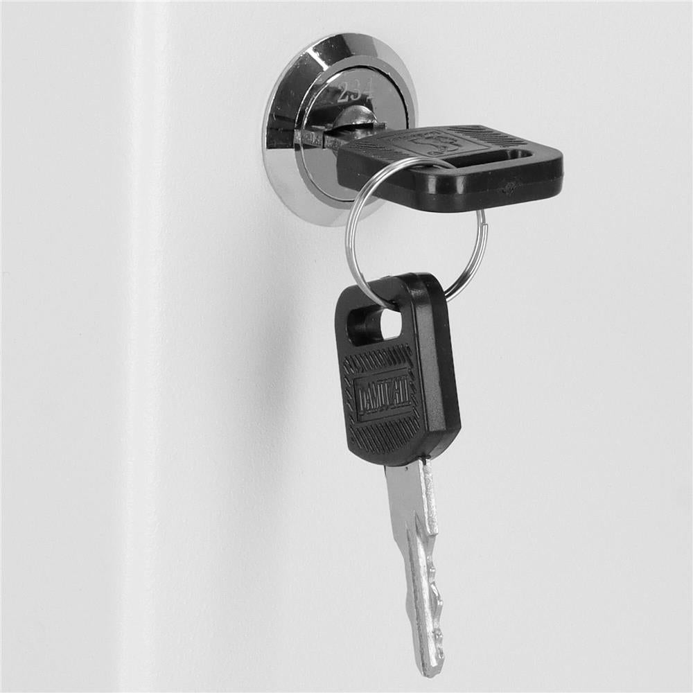 Cutie metalica din otel pentru 20 chei, echipata, 20x16x7.5cm, alba