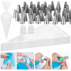 Set patiserie, 83 piese cu sabloane pentru ornarea prajiturilor