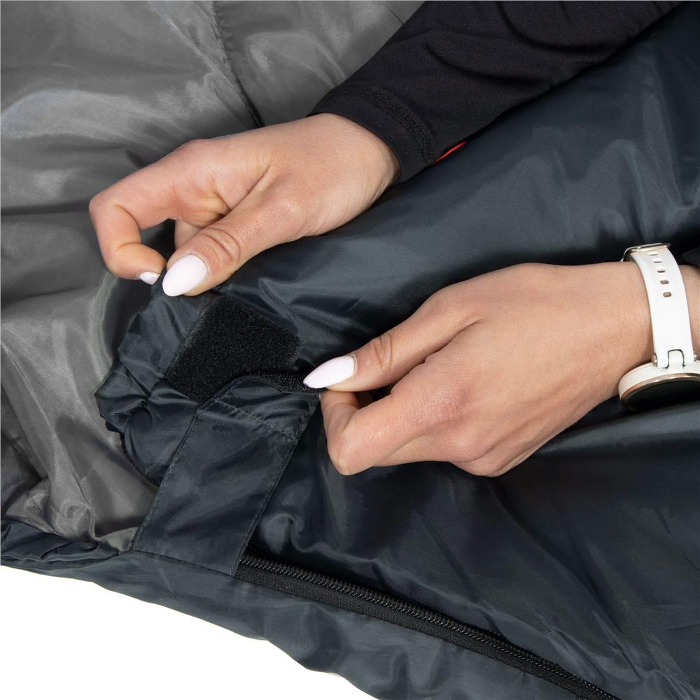 Sac de dormit tip mumie, cu geanta de transport, 210x73cm, 8-20grade, culoare gri