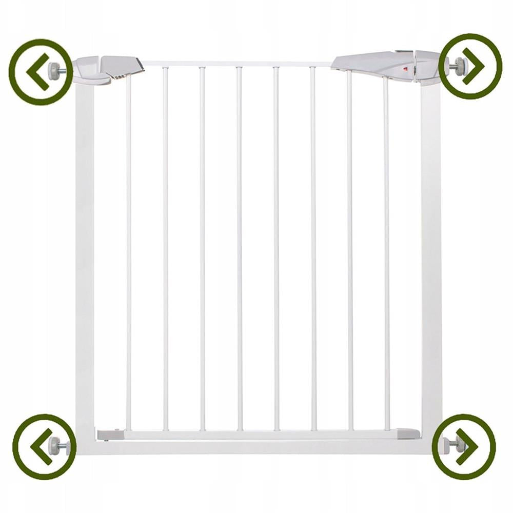 Poarta de siguranta Safety Gate pentru scari, ajustabila 76-85 cm, din otel, alba