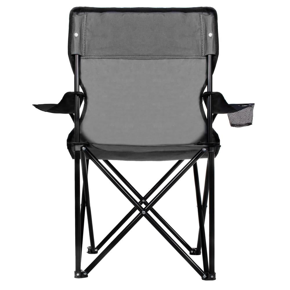 Scaun pliabil camping sau pescuit , cu suport pahar, gri