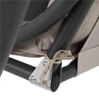 Leagan de gradina 190x115x176 cm, pentru 3 persoane, copertina reglabila, perne incluse, cadru otel si material impermeabil, bej