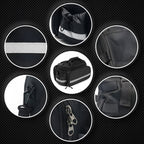 Geanta bicicleta spate 32x17x28 cm, 30L, extensibila, poliester impermeabil, cu elemente reflectorizante, negru