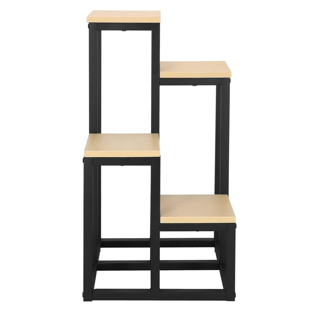 Stand pentru flori, cadru metalic, 4 etajere, 34x34x68 cm, bej