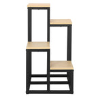 Stand pentru flori, cadru metalic, 4 etajere, 34x34x68 cm, bej