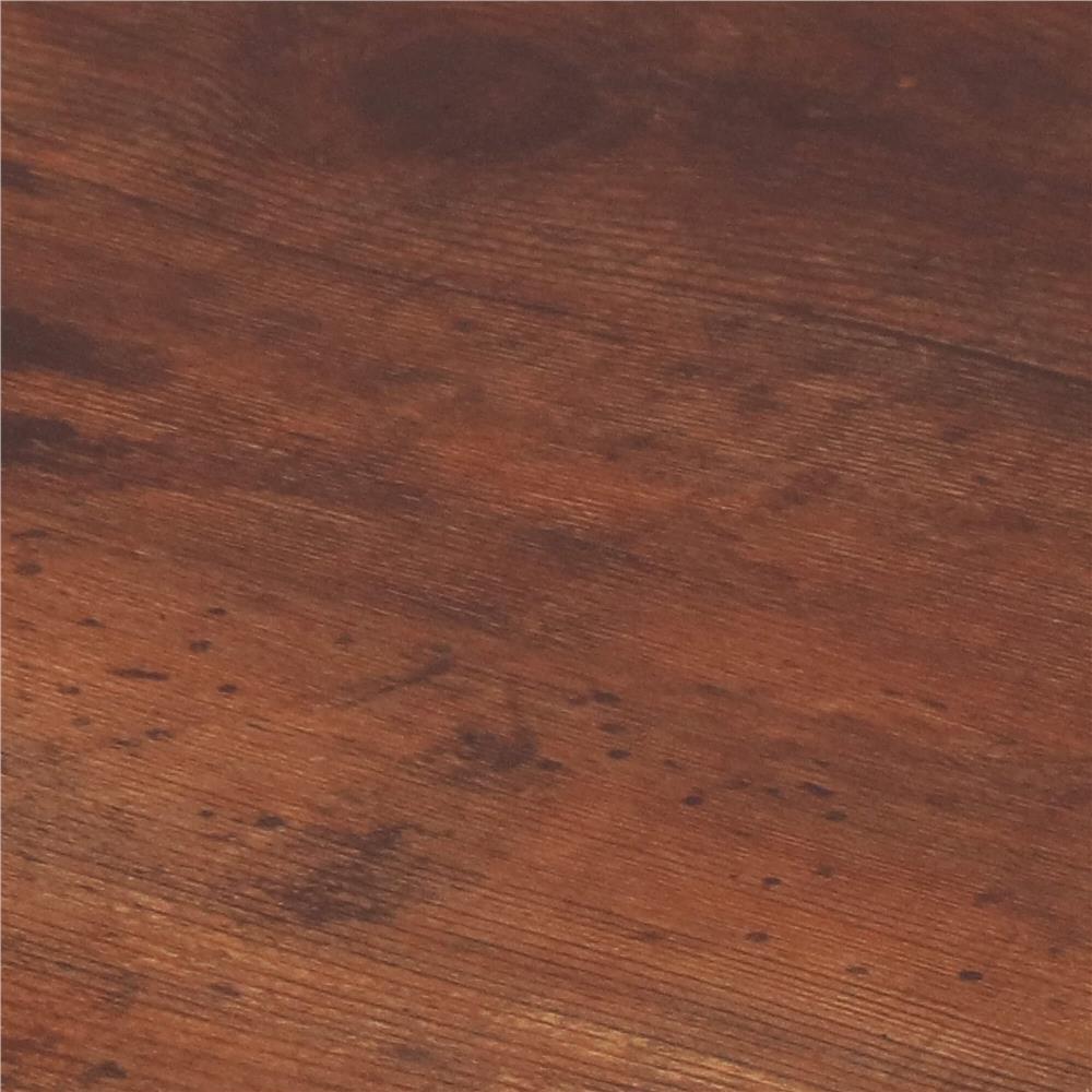 Set 2 mese pentru cafea, cadru otel, stil industrial, 50x50x52 cm si 45x45x47 cm, maro